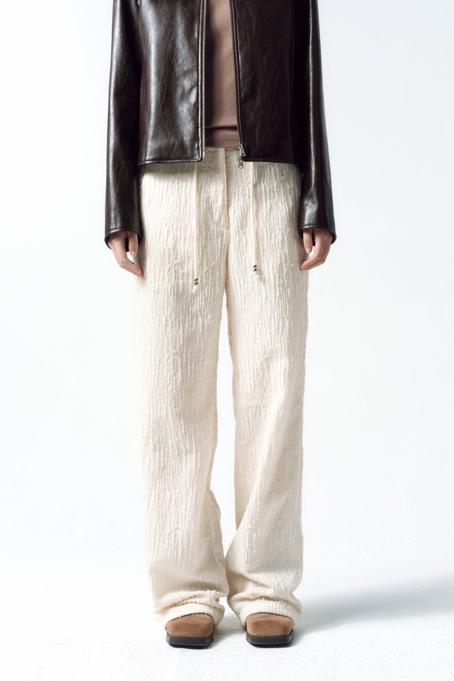 Insilence - Textured Crease Pants (Ivory) product image 5 | TRAB K-Fashion Australia