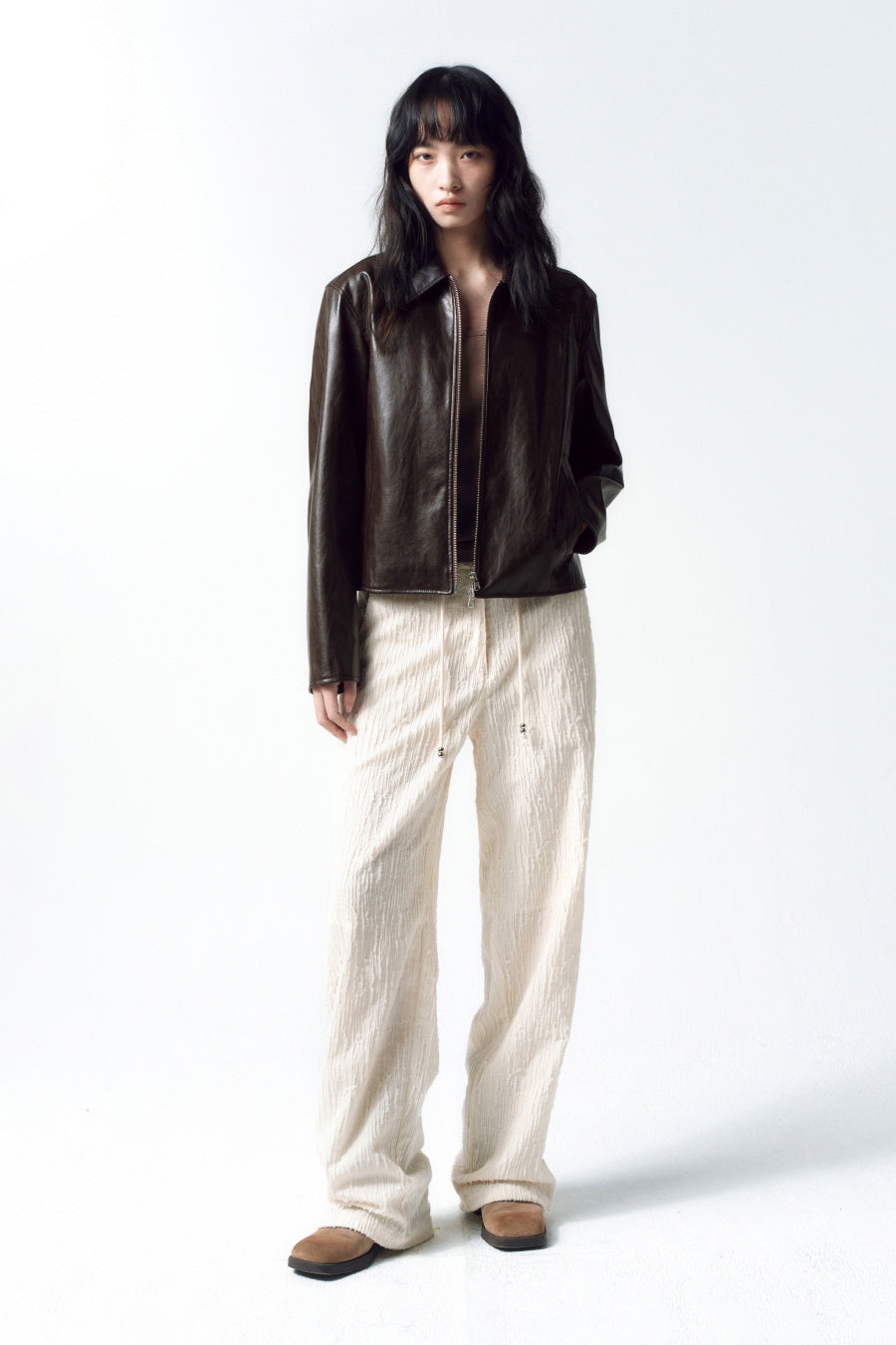 Insilence - Textured Crease Pants (Ivory) product image 6 | TRAB K-Fashion Australia
