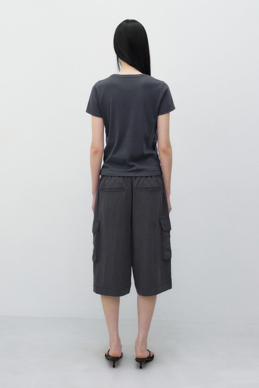 Insilence - Cargo Bermuda Pants (Charcoal) product image 6 | TRAB K-Fashion Australia