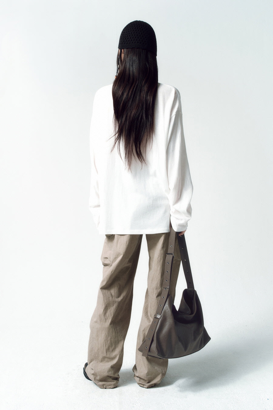 Insilence - Ashed Semi-Wide Cargo Pants (Ash Beige) product image 6 | TRAB K-Fashion Australia