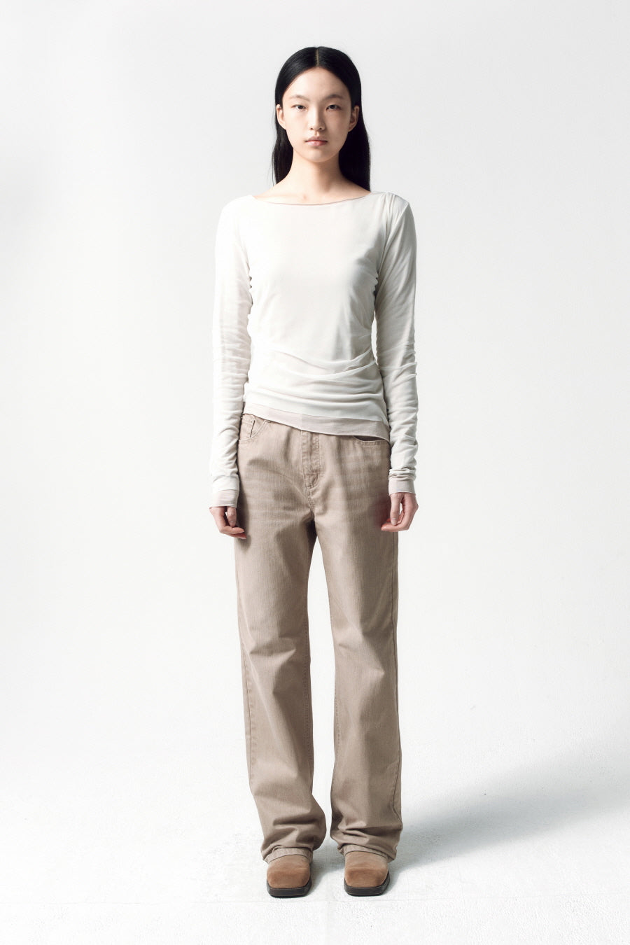 Insilence - Soft Color Denim (Beige) product image 2 | TRAB K-Fashion Australia