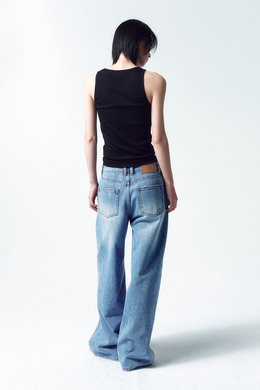 Insilence - Low-Waist Wide Jeans (Blue) product image 6 | TRAB K-Fashion Australia