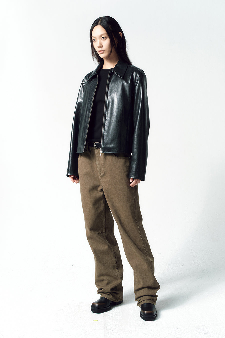 Insilence - Curved Cation Denim (Khaki) product image 3 | TRAB K-Fashion Australia