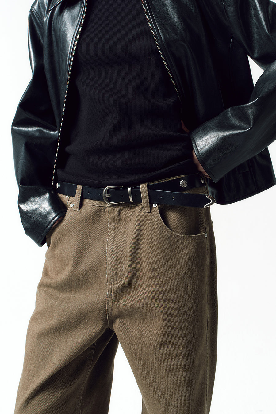 Insilence - Curved Cation Denim (Khaki) product image 5 | TRAB K-Fashion Australia