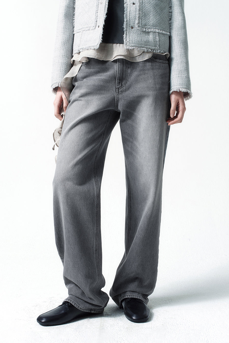 Insilence - Classic Washed Denim (Light Grey) product image 1 | TRAB K-Fashion Australia