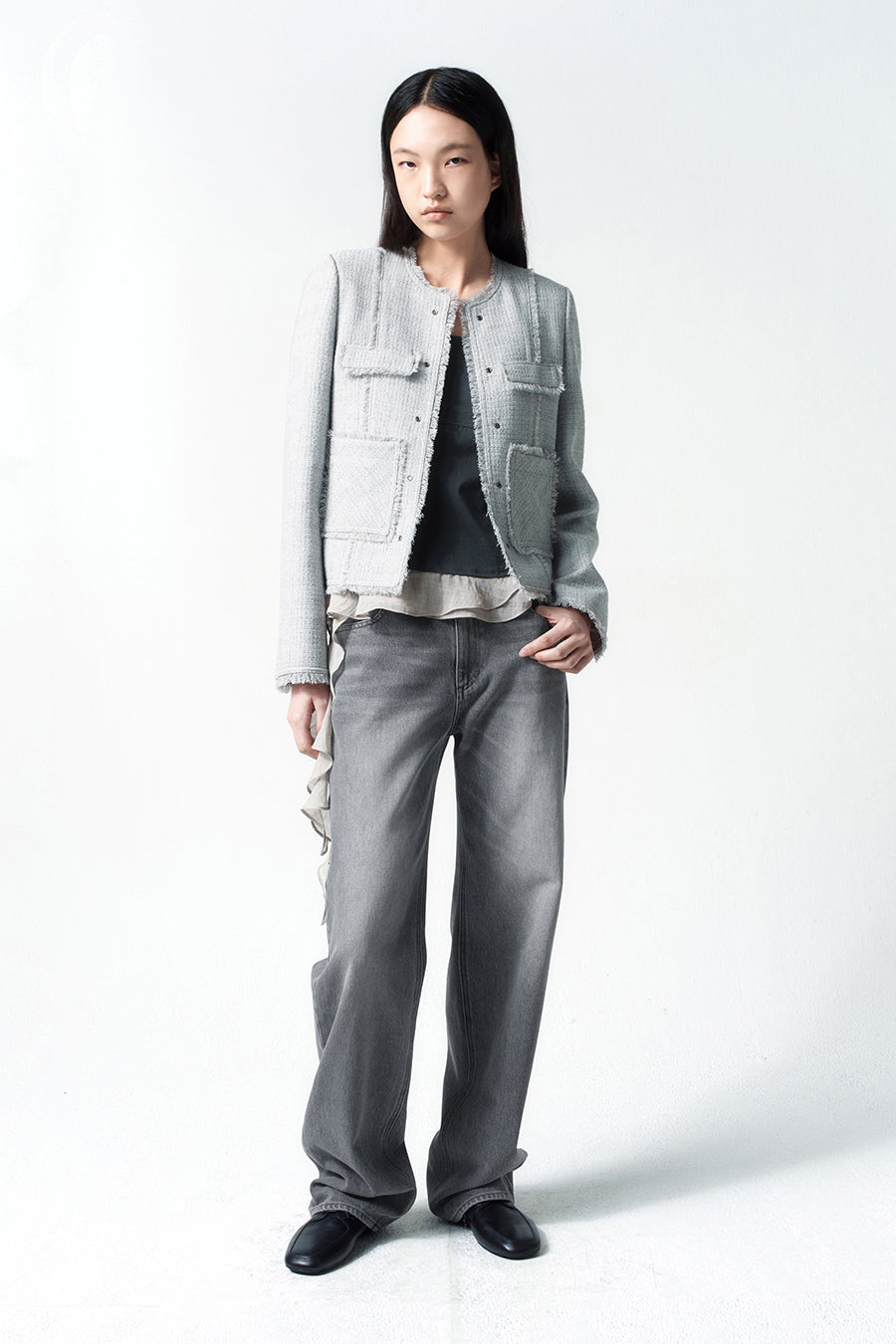 Insilence - Classic Washed Denim (Light Grey) product image 2 | TRAB K-Fashion Australia