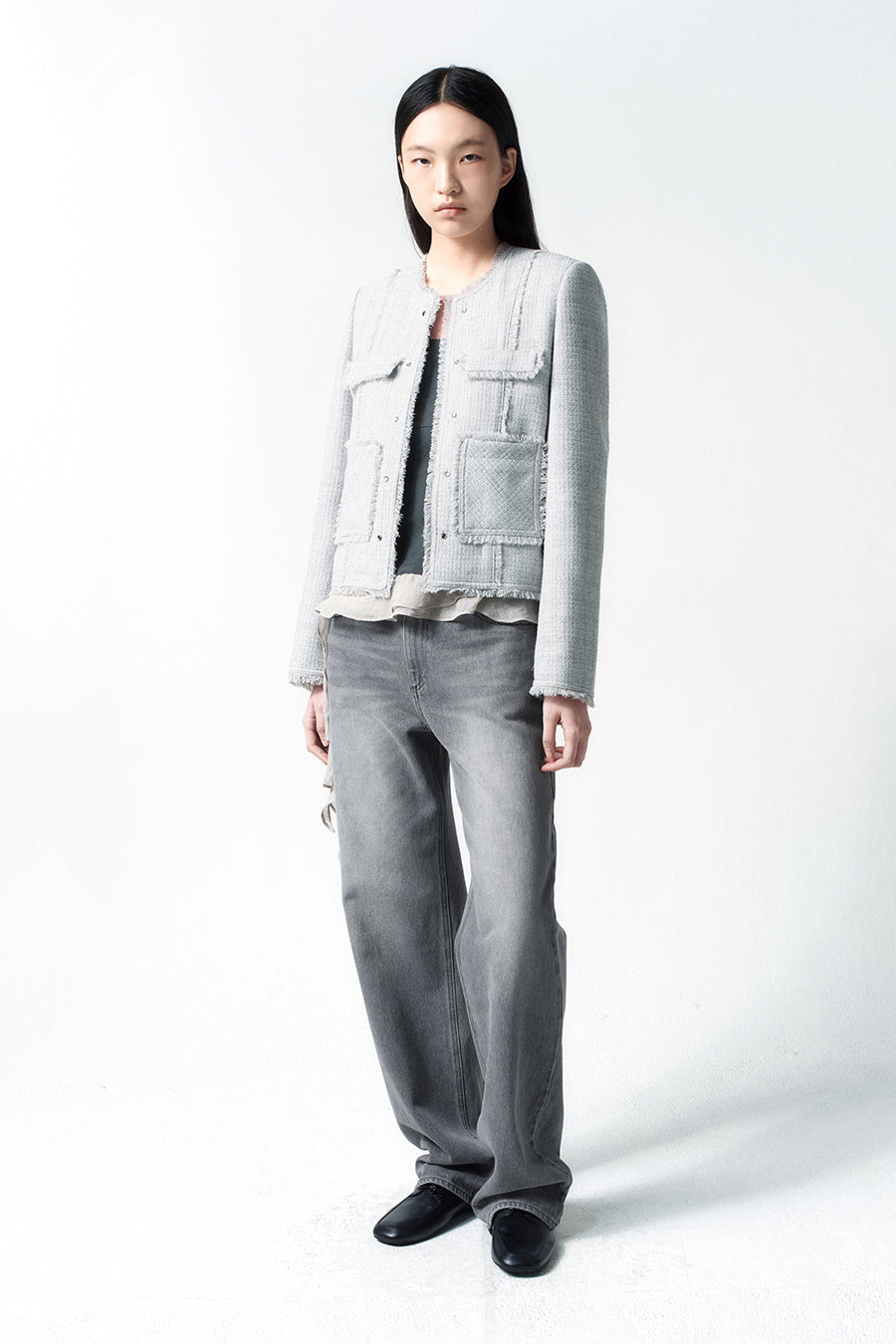 Insilence - Classic Washed Denim (Light Grey) product image 3 | TRAB K-Fashion Australia