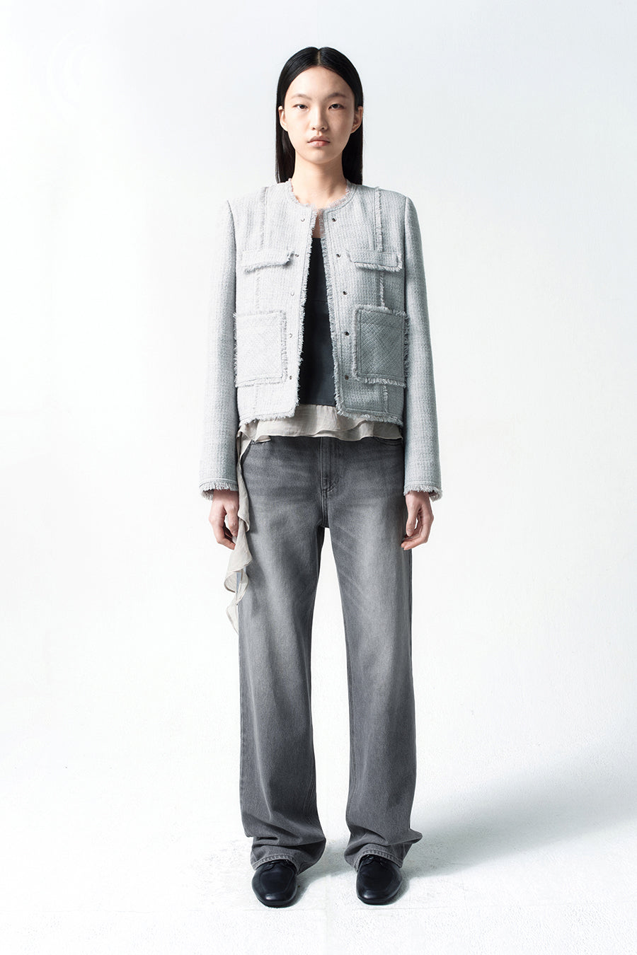 Insilence - Classic Washed Denim (Light Grey) product image 4 | TRAB K-Fashion Australia