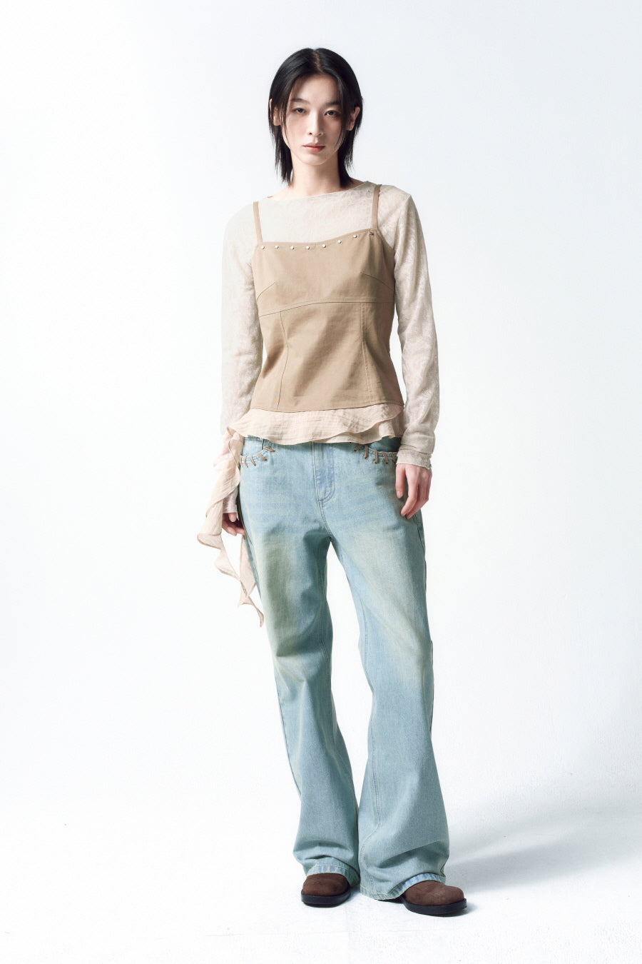 Insilence - Western Semi Bootcut (Ash Blue) product image 6 | TRAB K-Fashion Australia