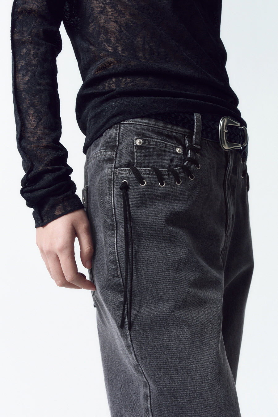 Insilence - Western Semi Bootcut (Black) product image 3 | TRAB K-Fashion Australia