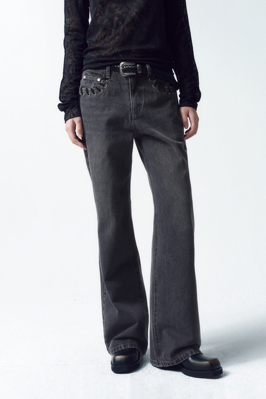 Insilence - Western Semi Bootcut (Black) product image 4 | TRAB K-Fashion Australia