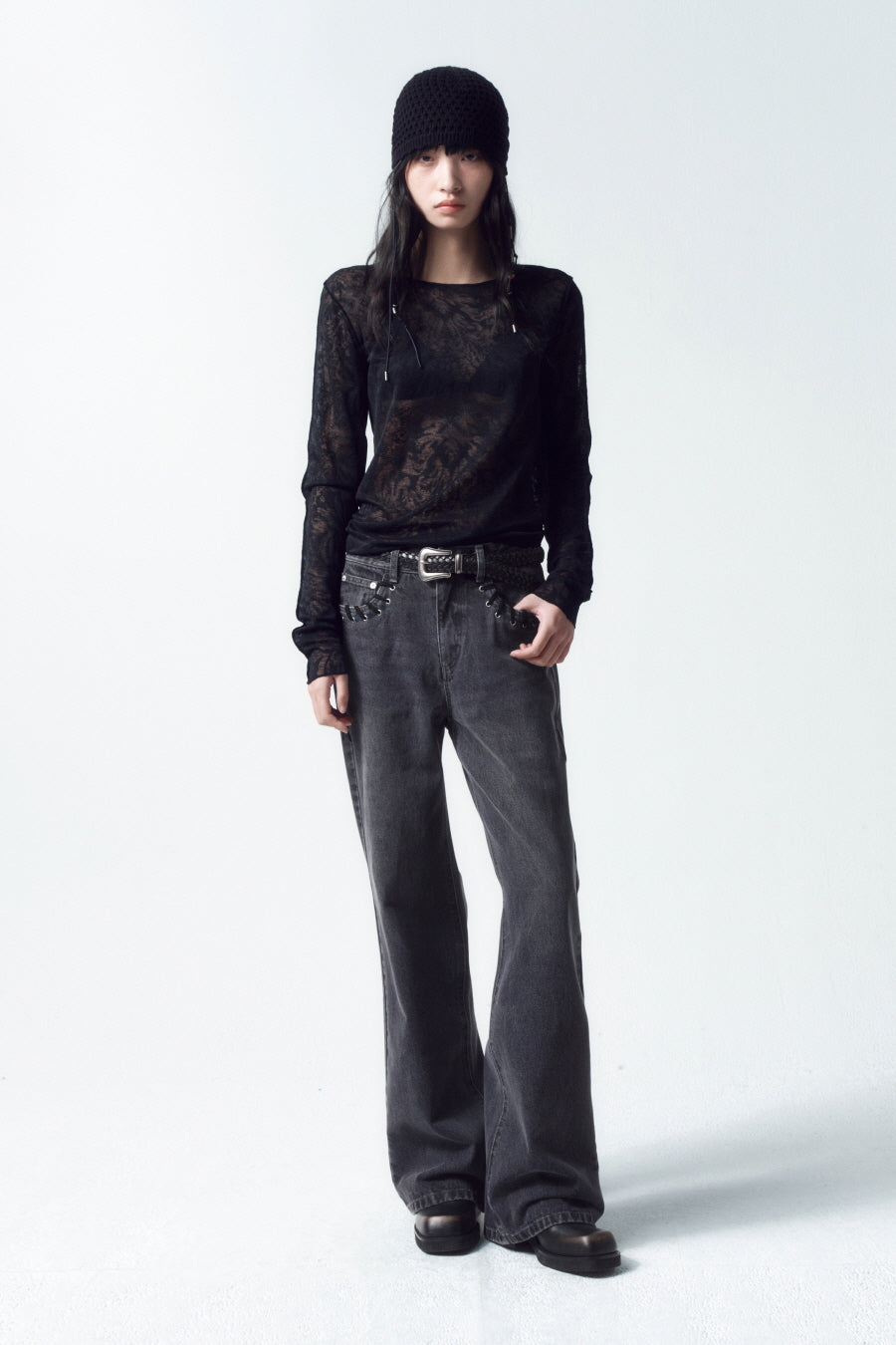 Insilence - Western Semi Bootcut (Black) product image 6 | TRAB K-Fashion Australia