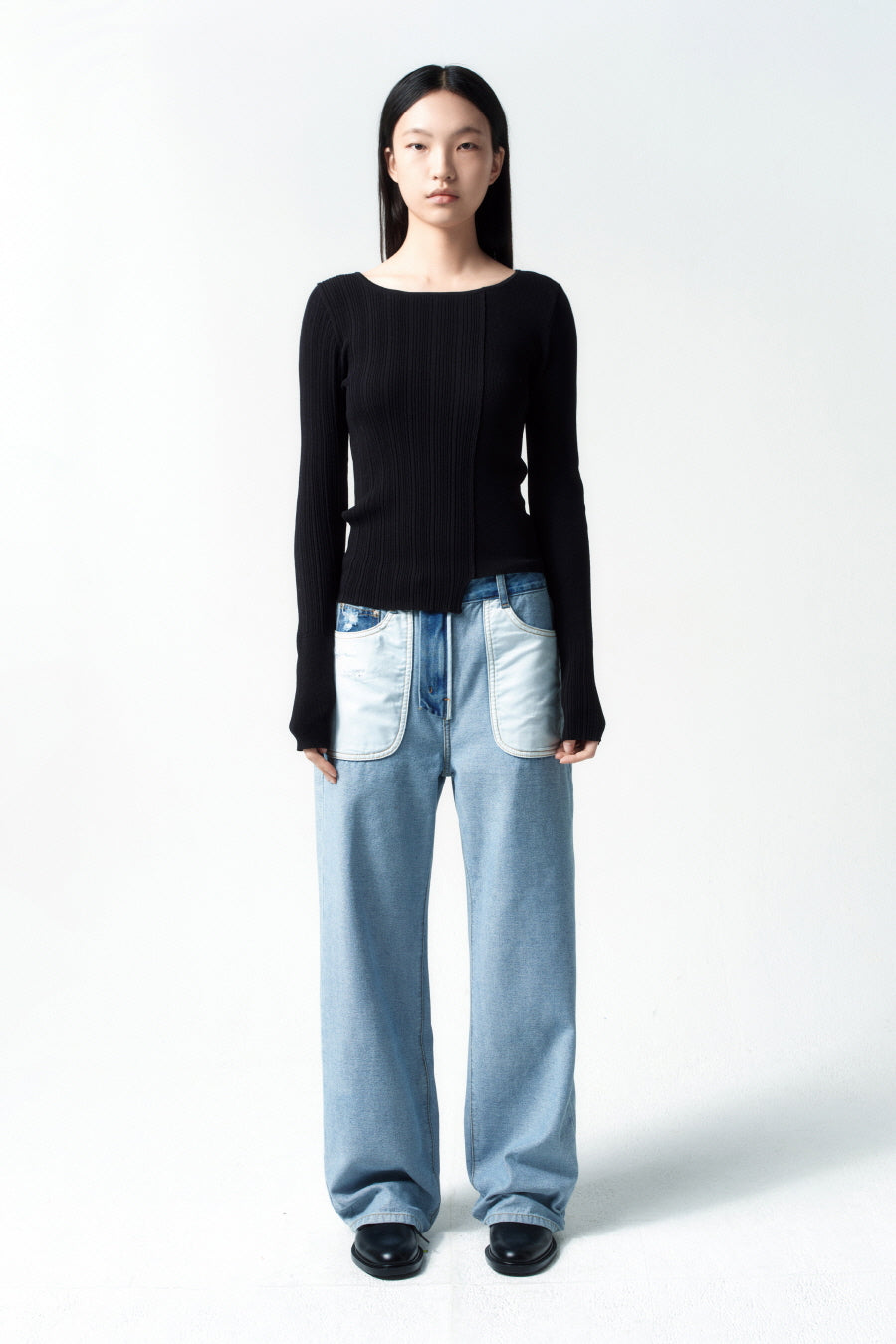 Insilence - Reverse Straight Denim (Blue) product image 1 | TRAB K-Fashion Australia