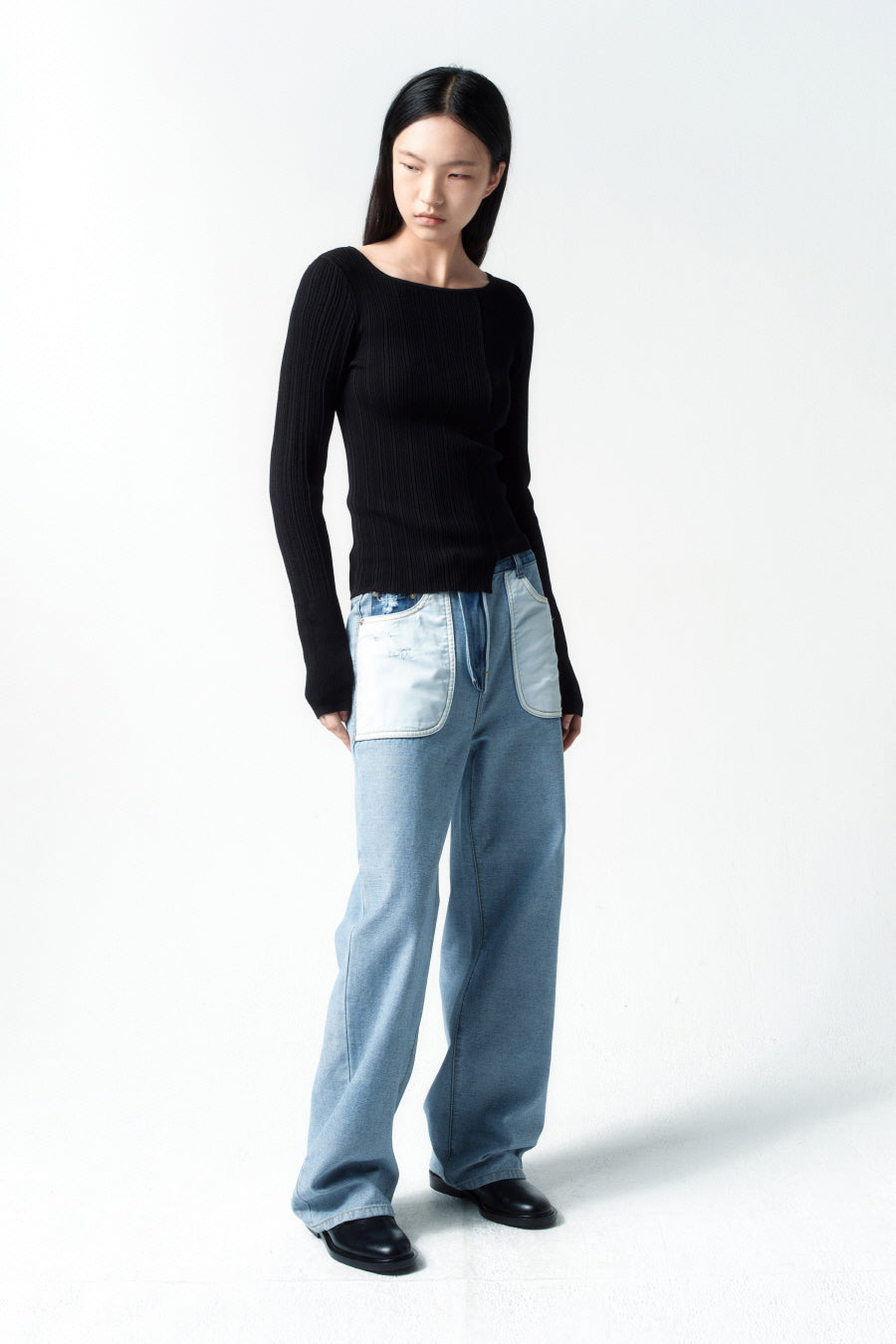 Insilence - Reverse Straight Denim (Blue) product image 4 | TRAB K-Fashion Australia