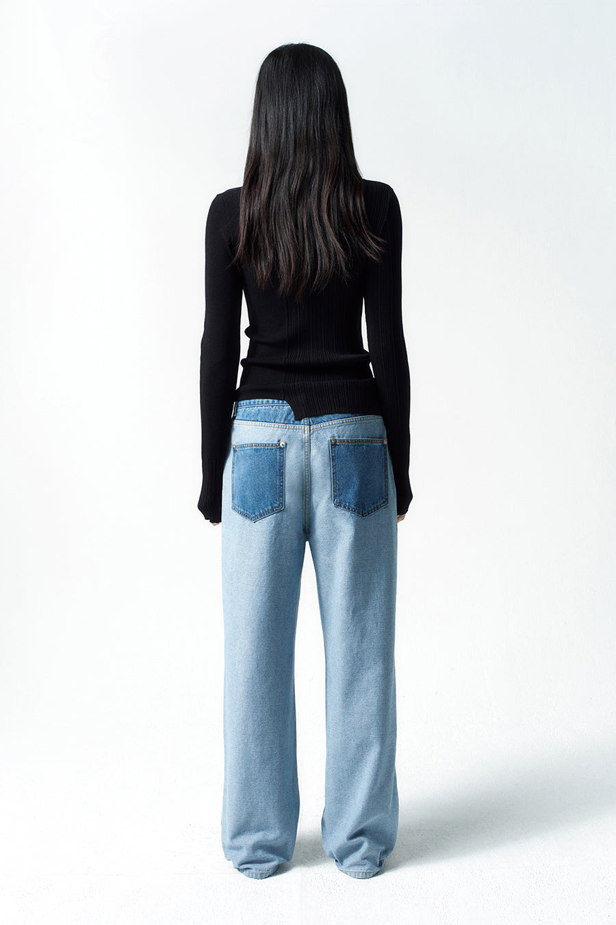 Insilence - Reverse Straight Denim (Blue) product image 5 | TRAB K-Fashion Australia