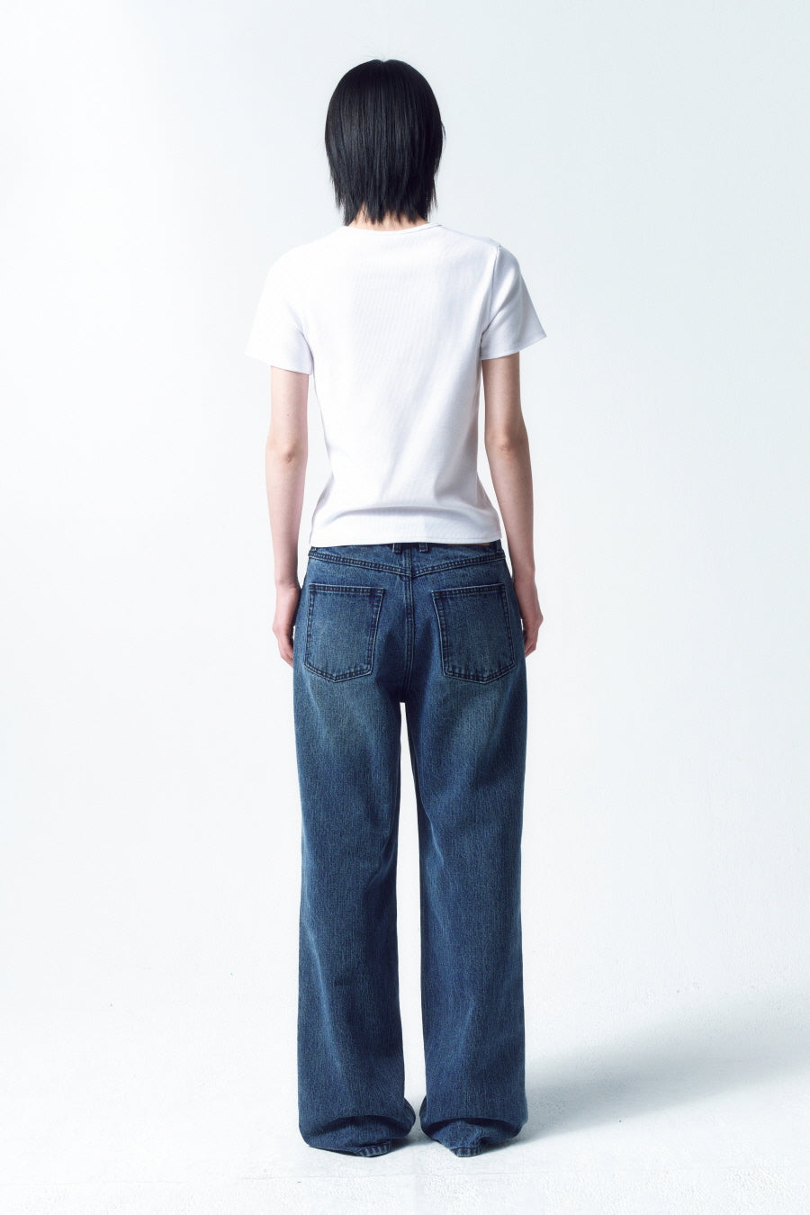 Insilence - Broken Twill Straight Jeans (Deep Blue) product image 4 | TRAB K-Fashion Australia