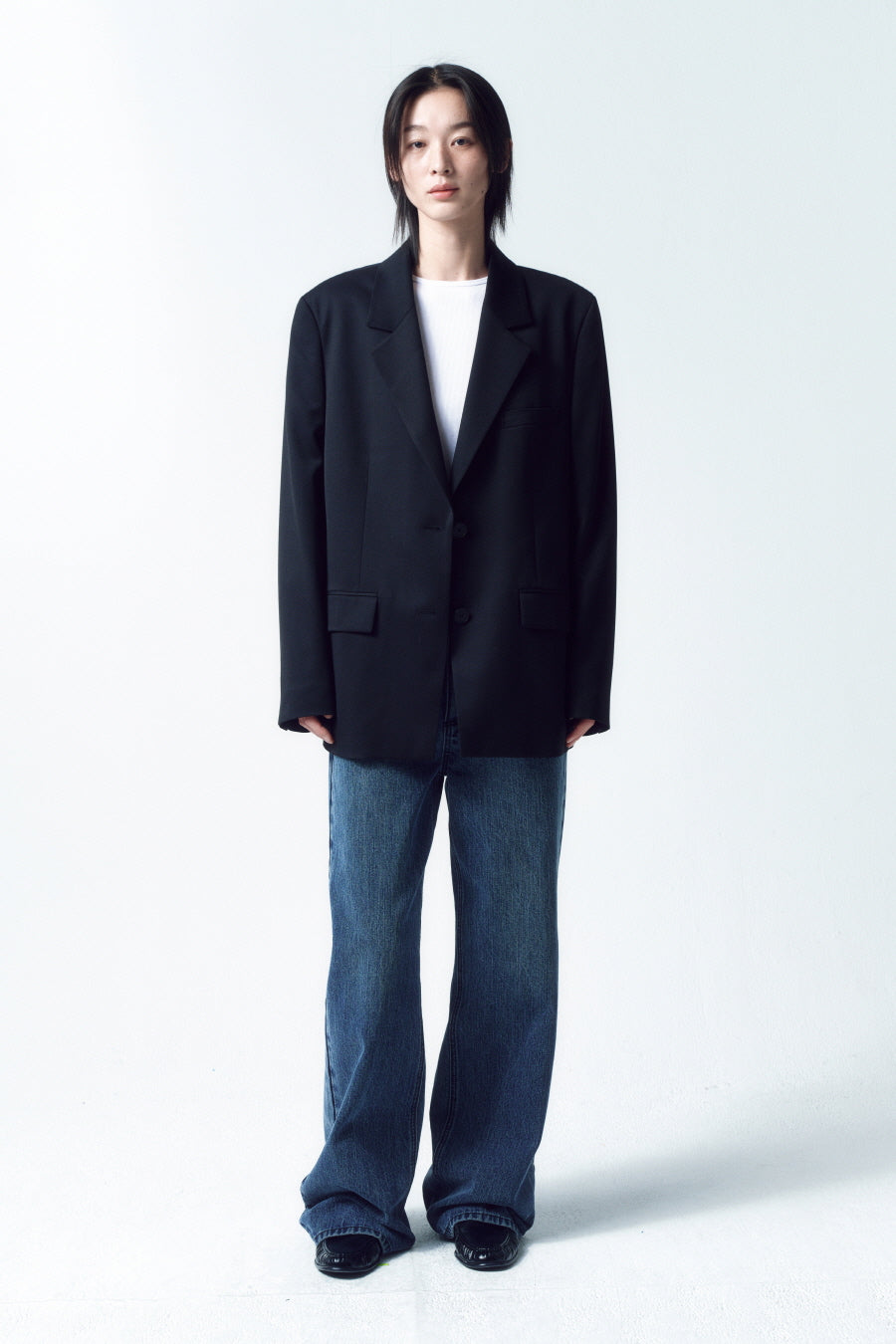 Insilence - Broken Twill Straight Jeans (Deep Blue) product image 6 | TRAB K-Fashion Australia