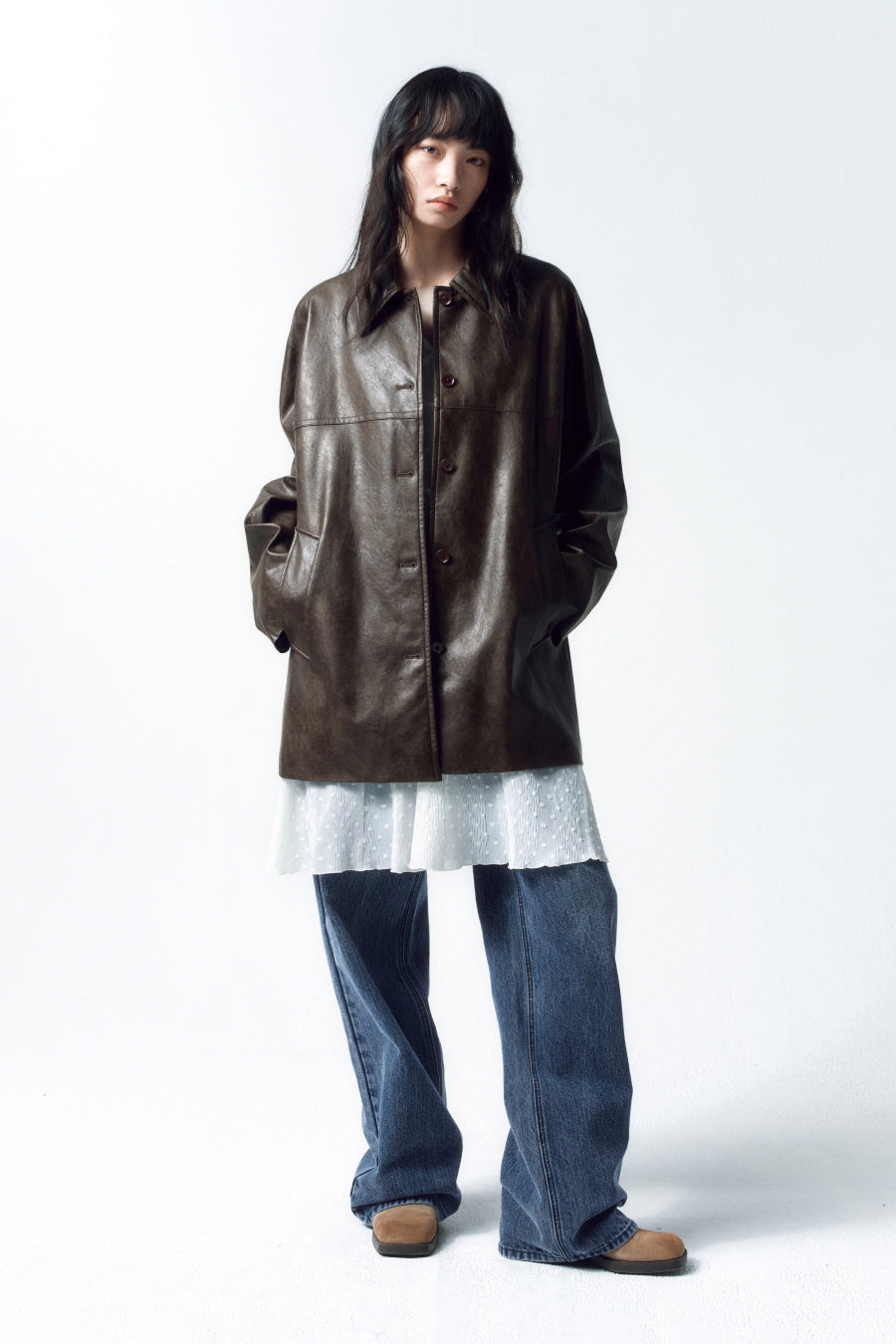 Insilence - Broken Twill Straight Jeans (Deep Blue) product image 7 | TRAB K-Fashion Australia