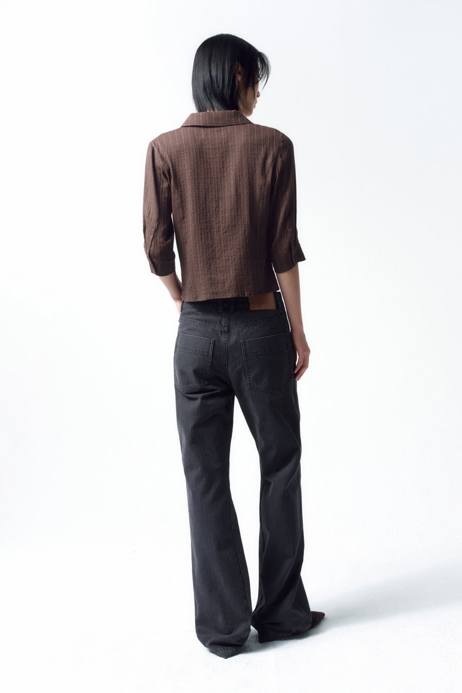 Insilence - Cotton Herringbone Fatigue Pants (Charcoal) product image 4 | TRAB K-Fashion Australia