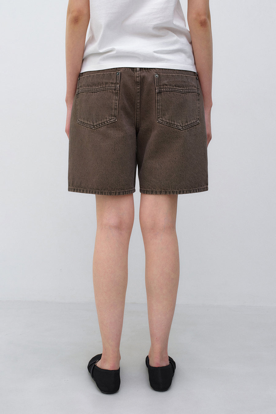 Insilence - Low Bermuda Pants (Brown) product image 5 | TRAB K-Fashion Australia