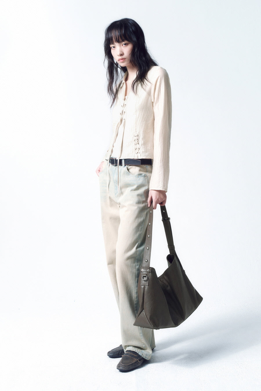 Insilence - Straight Fit Denim (Ash Blue) product image 2 | TRAB K-Fashion Australia