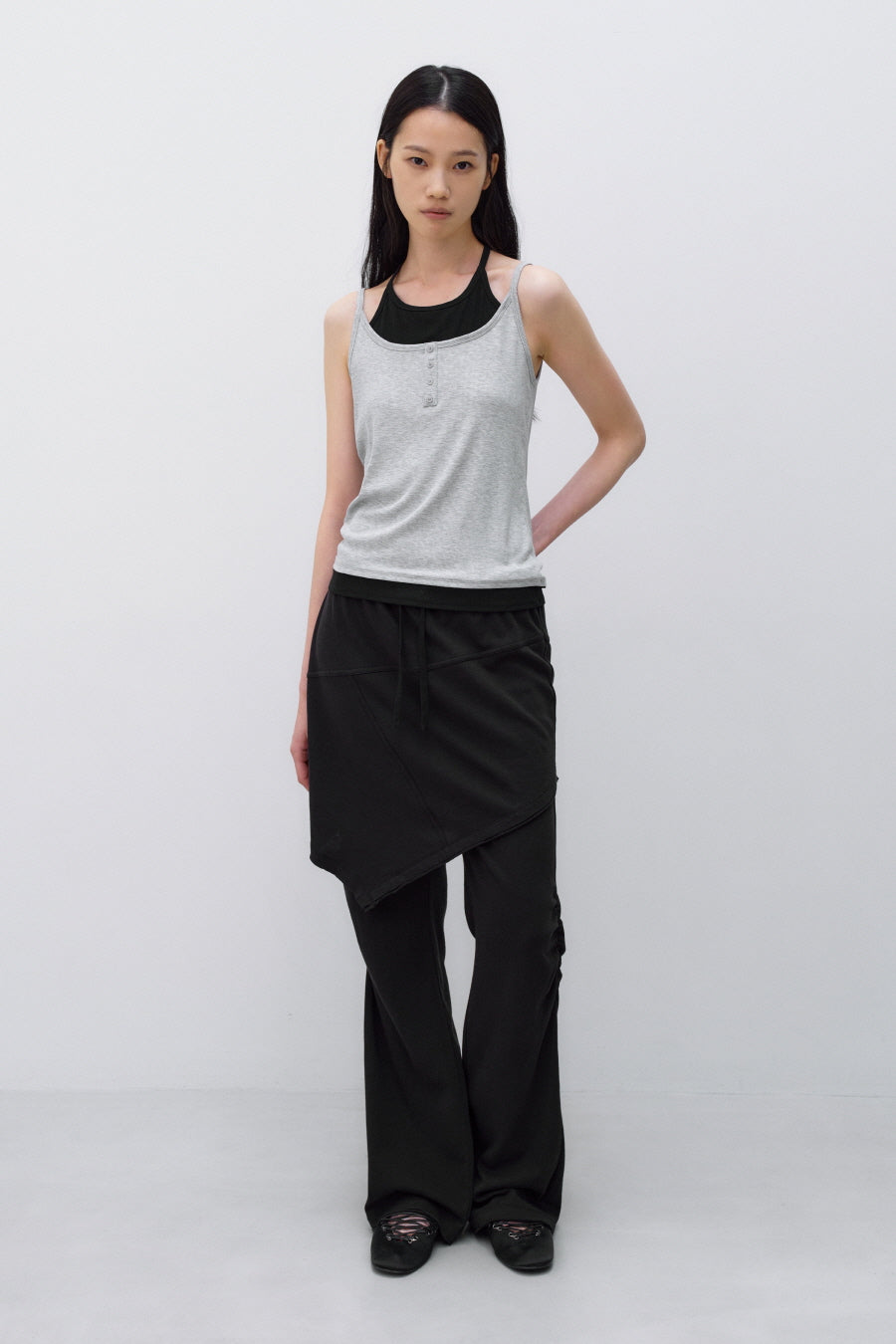 Insilence - Double Layered Cotton Pants (Black) product image 4 | TRAB K-Fashion Australia