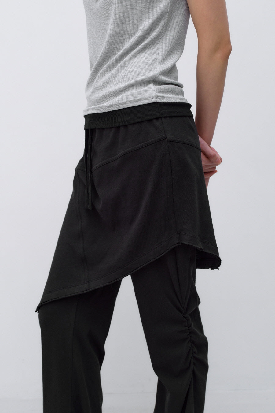 Insilence - Double Layered Cotton Pants (Black) product image 5 | TRAB K-Fashion Australia