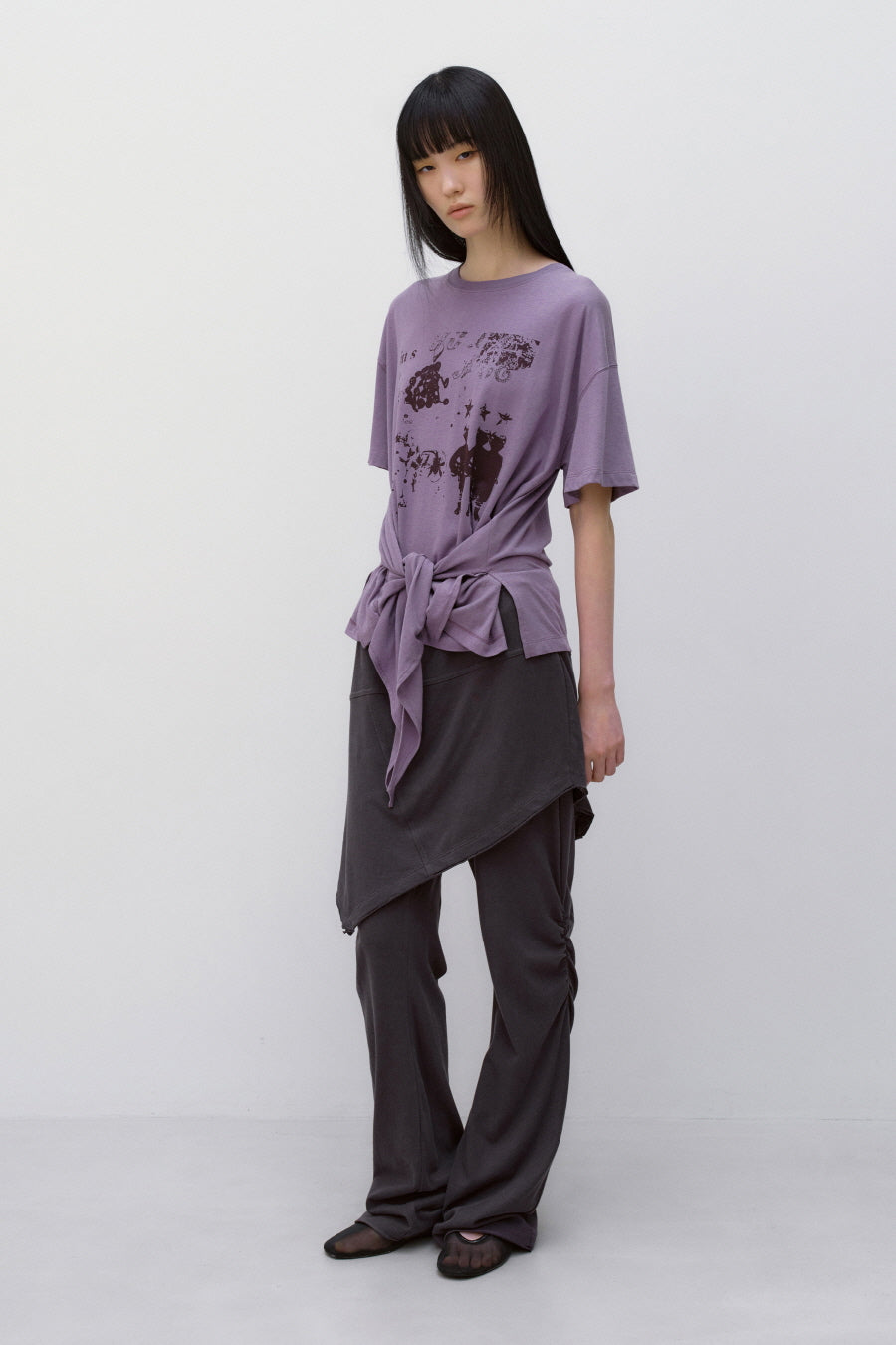 Insilence - Double Layered Cotton Pants (Charcoal) product image 8 | TRAB K-Fashion Australia