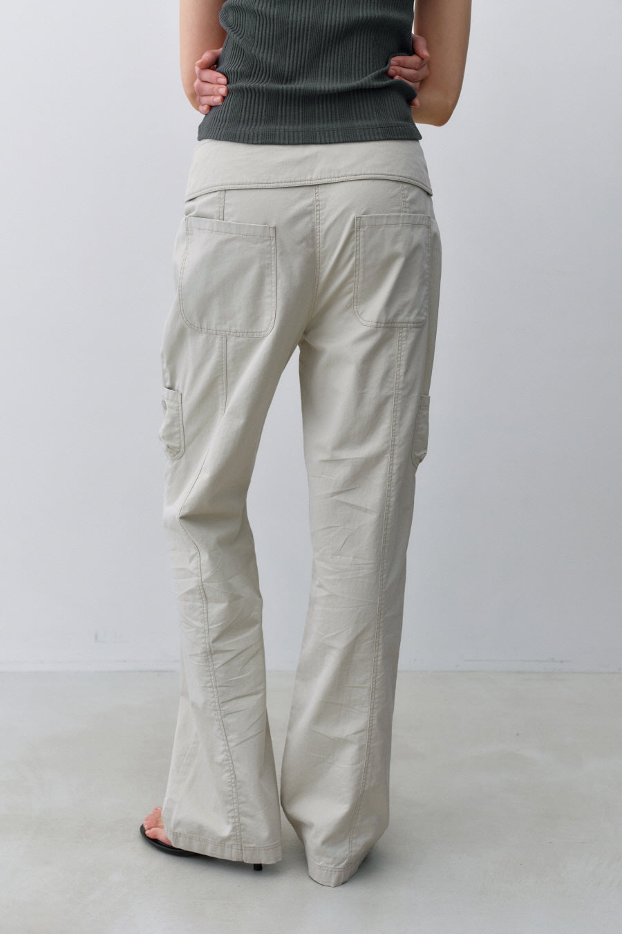 Insilence - Washed Cotton Pocket Pants (Light Beige) product image 5 | TRAB K-Fashion Australia
