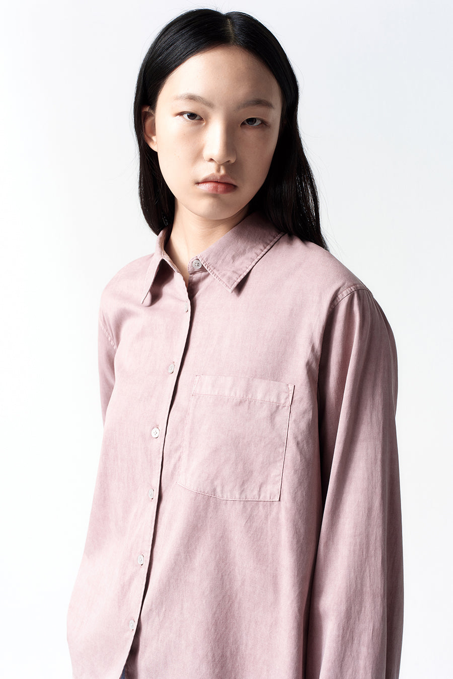 Insilence - Tencel Dyed Shirt (Ash Pink) product image 1 | TRAB K-Fashion Australia