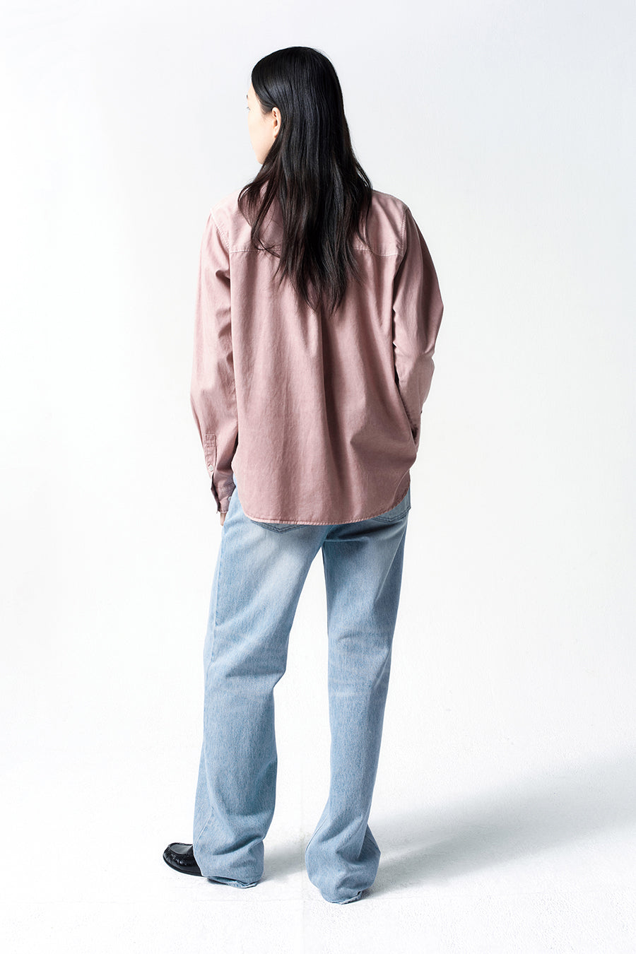 Insilence - Tencel Dyed Shirt (Ash Pink) product image 5 | TRAB K-Fashion Australia