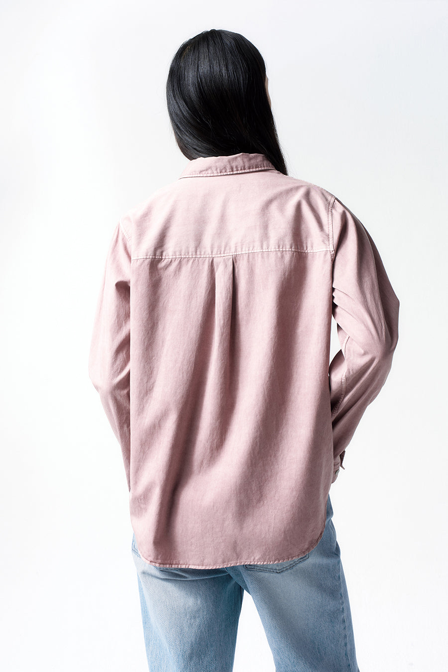 Insilence - Tencel Dyed Shirt (Ash Pink) product image 6 | TRAB K-Fashion Australia