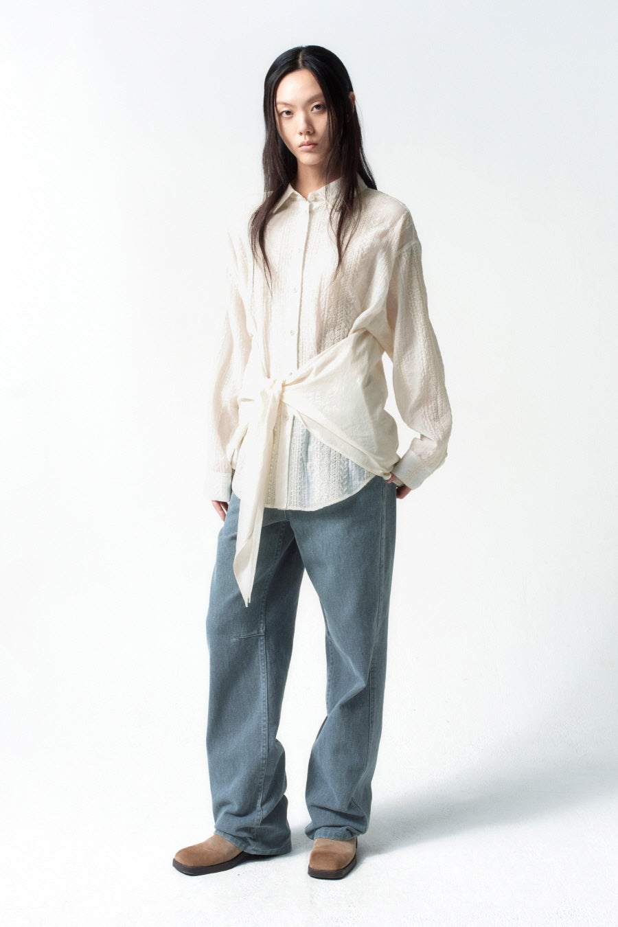 Insilence - Lace Tide Shirt (Ivory) product image 3 | TRAB K-Fashion Australia
