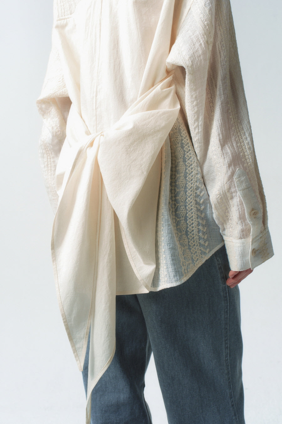Insilence - Lace Tide Shirt (Ivory) product image 5 | TRAB K-Fashion Australia