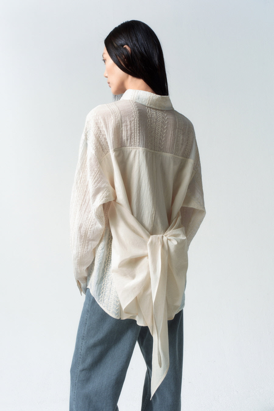 Insilence - Lace Tide Shirt (Ivory) product image 6 | TRAB K-Fashion Australia