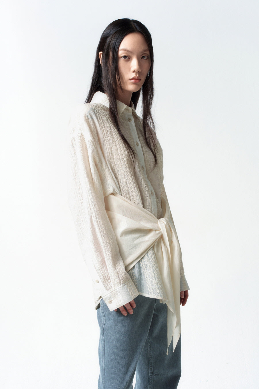 Insilence - Lace Tide Shirt (Ivory) product image 8 | TRAB K-Fashion Australia