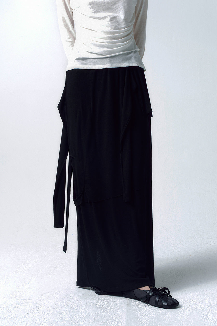 Insilence - 3-Layer Maxi Skirt (Black) product image 2 | TRAB K-Fashion Australia
