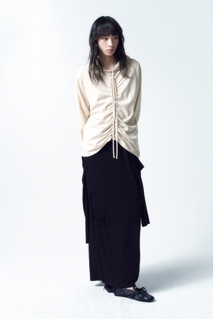 Insilence - 3-Layer Maxi Skirt (Black) product image 7 | TRAB K-Fashion Australia
