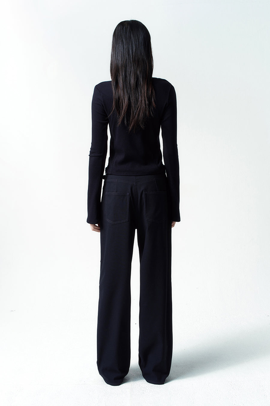 Insilence - Lace-up long sleeve (Black) product image 6 | TRAB K-Fashion Australia