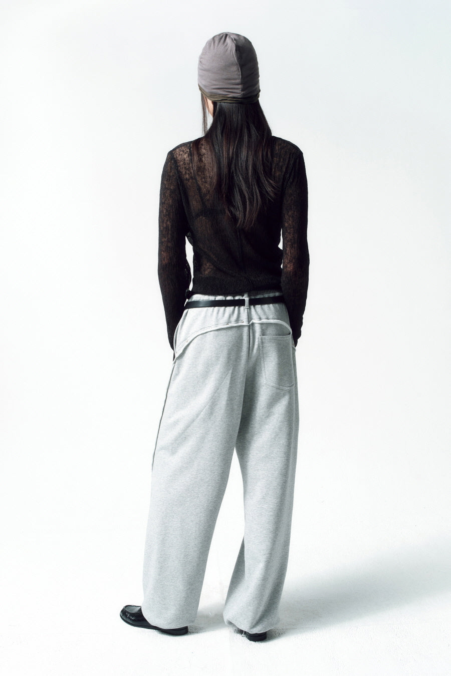 Insilence - Sheer Pleats Top (Black) product image 4 | TRAB K-Fashion Australia