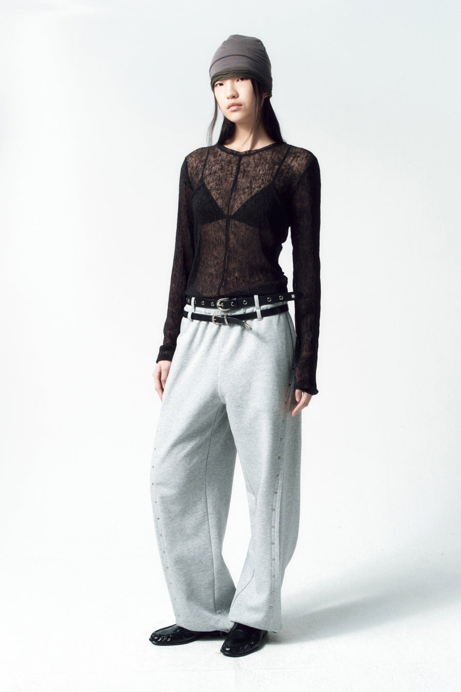 Insilence - Sheer Pleats Top (Black) product image 6 | TRAB K-Fashion Australia