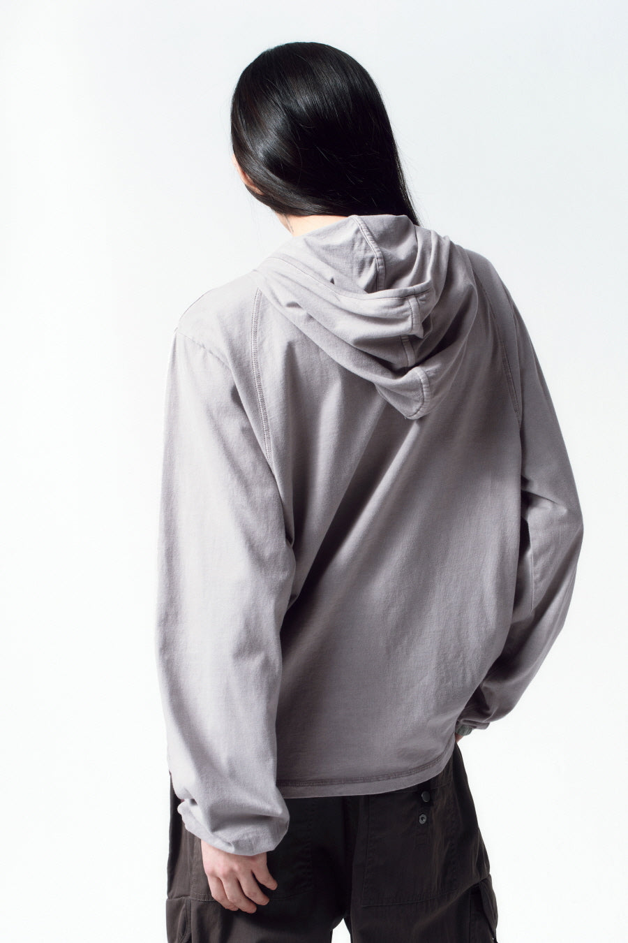 Insilence - String Hoodie Long Sleeve (Grey) product image 6 | TRAB K-Fashion Australia