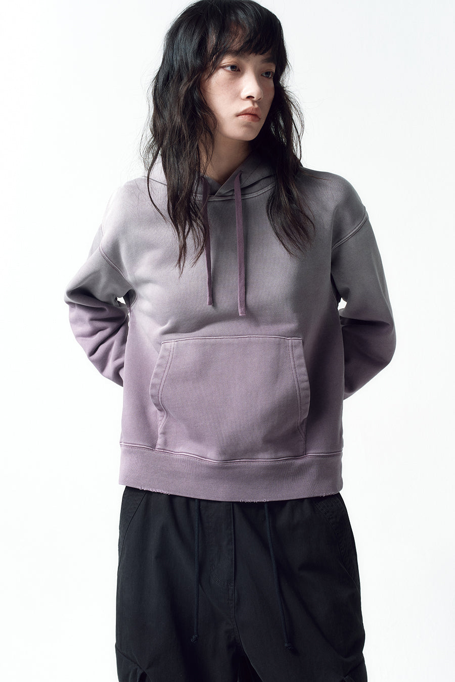 Insilence - Washed Color Soft Hoodie (Purple) product image 1 | TRAB K-Fashion Australia