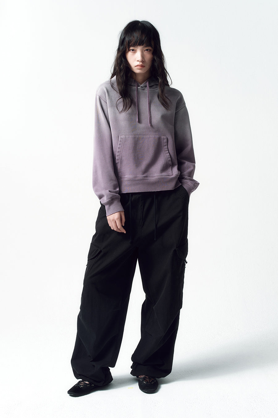 Insilence - Washed Color Soft Hoodie (Purple) product image 6 | TRAB K-Fashion Australia