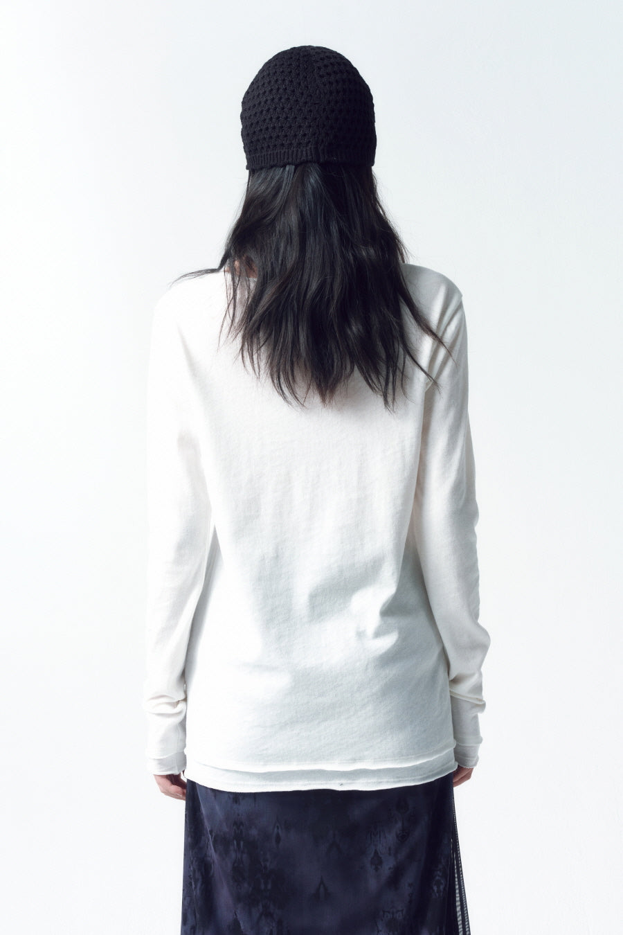 Insilence - Lettering Cotton Linen Long Sleeve (White) product image 5 | TRAB K-Fashion Australia