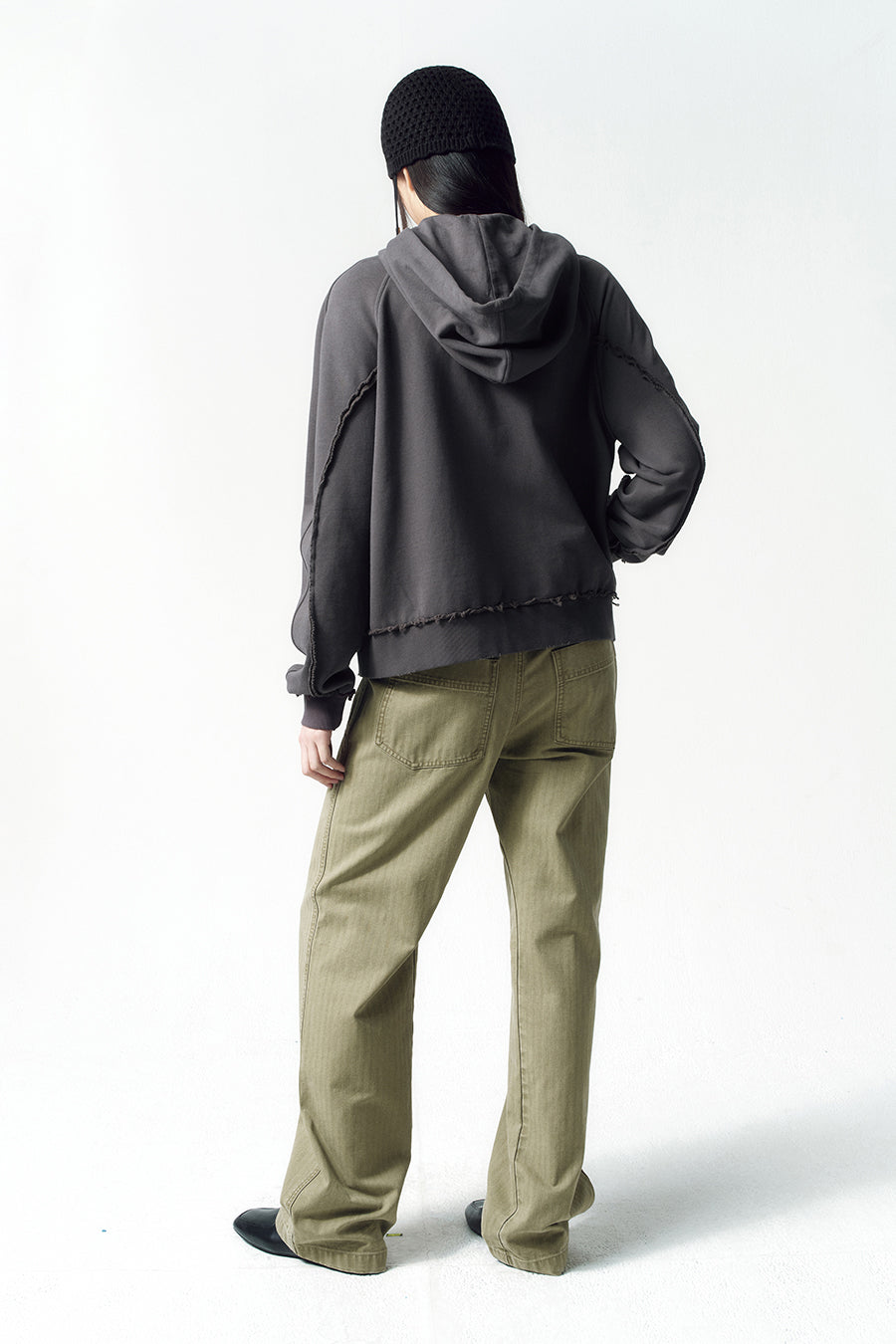 Insilence - Sim Hood Zip-up (Charcoal) product image 5 | TRAB K-Fashion Australia