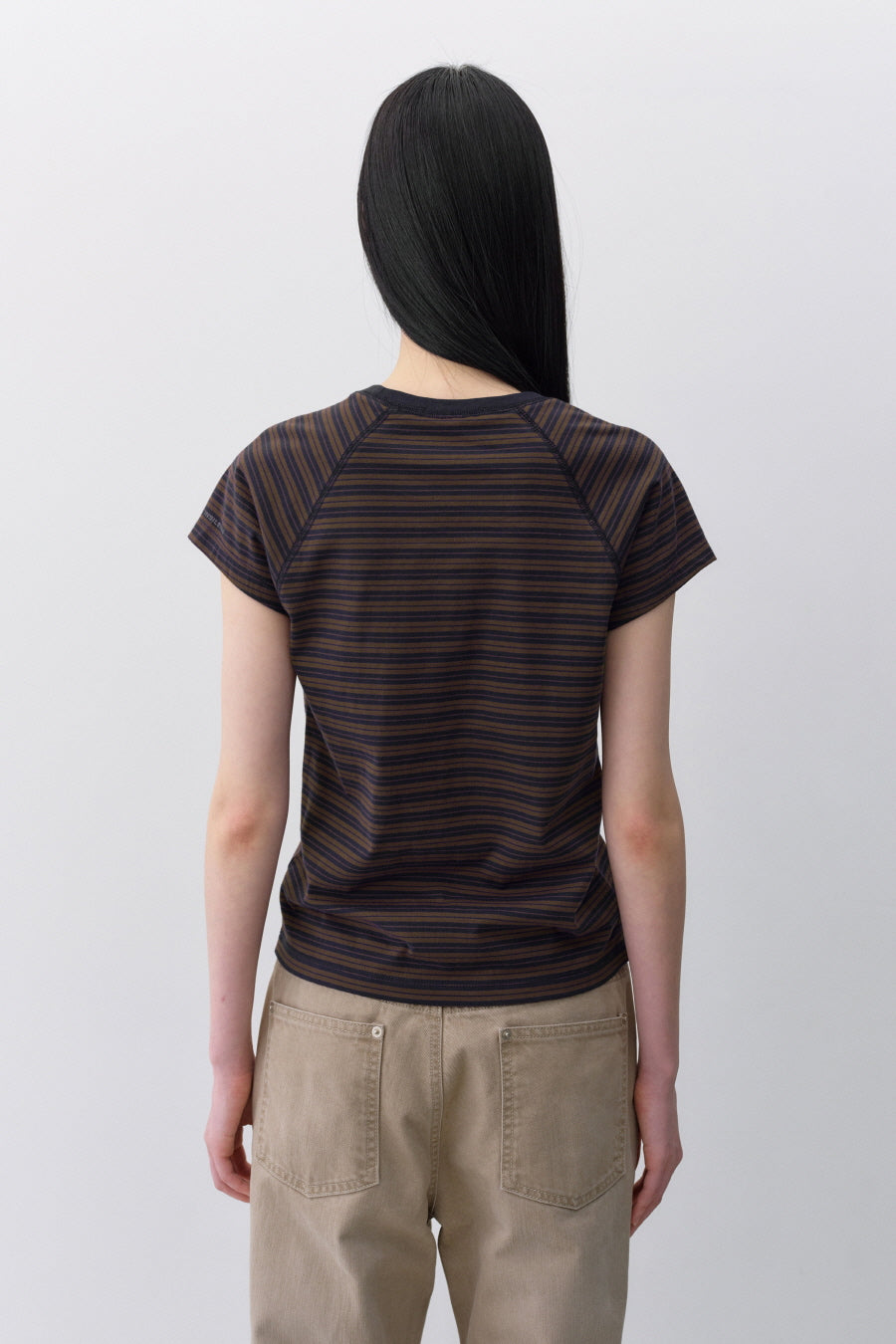 Insilence - Stripe Baby T-Shirt (Brown) product image 5 | TRAB K-Fashion Australia