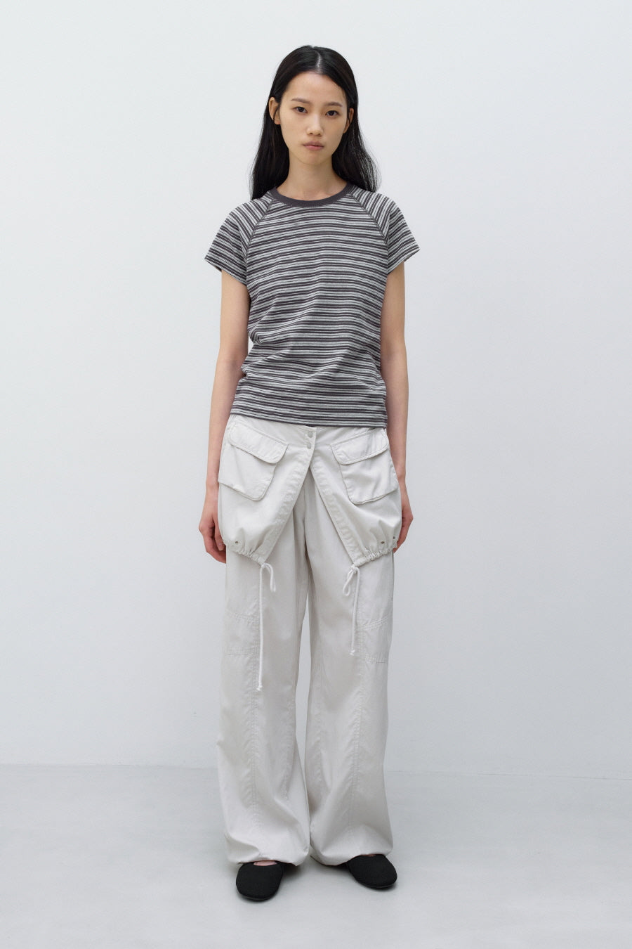 Insilence - Stripe Baby T-Shirt (Grey) product image 2 | TRAB K-Fashion Australia