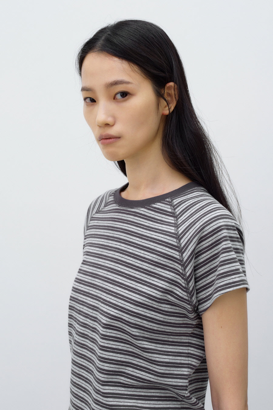 Insilence - Stripe Baby T-Shirt (Grey) product image 4 | TRAB K-Fashion Australia