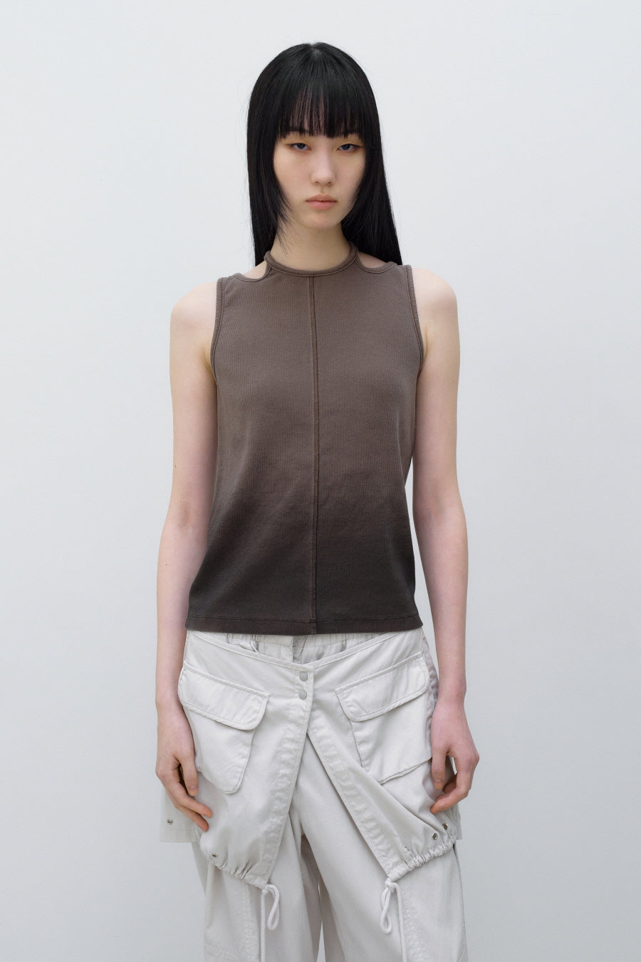Insilence - Gradation Strap Sleeveless (Brown) product image 1 | TRAB K-Fashion Australia